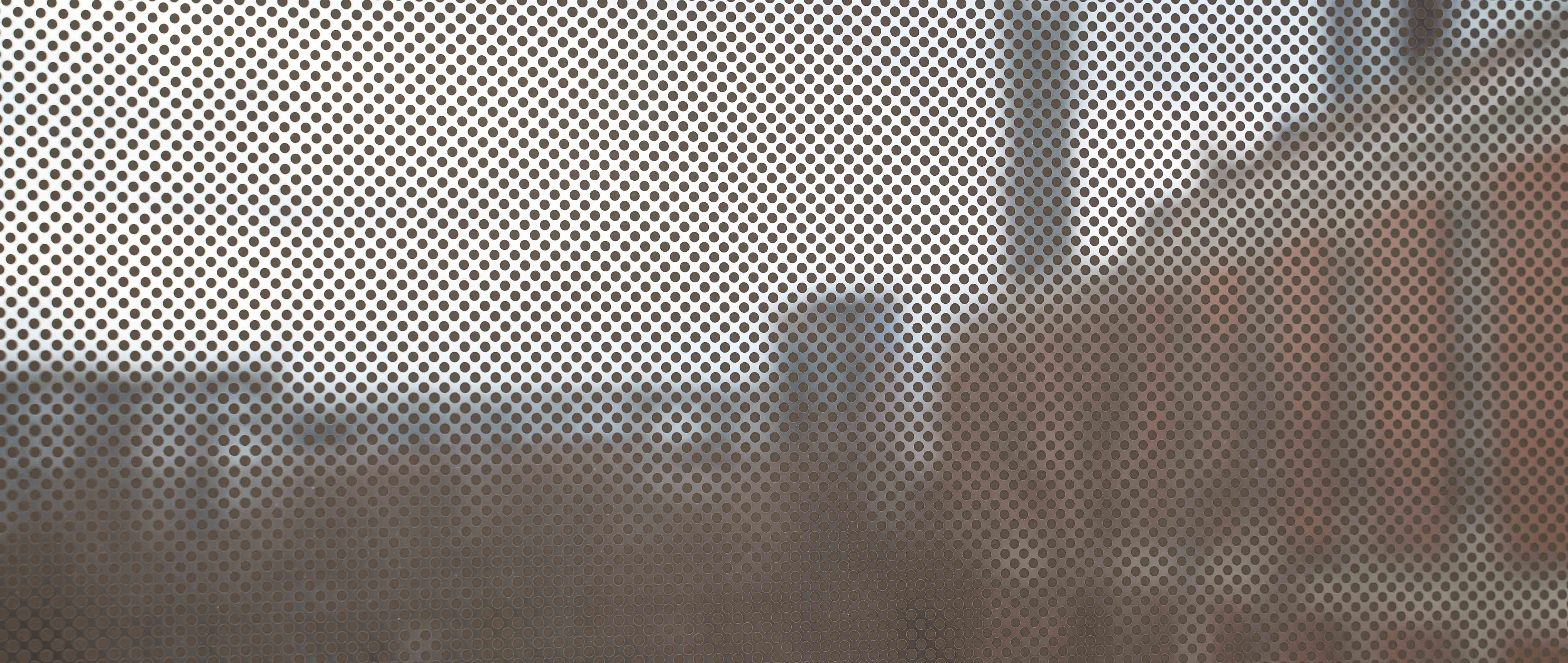 detailed photo of glass panes with frit